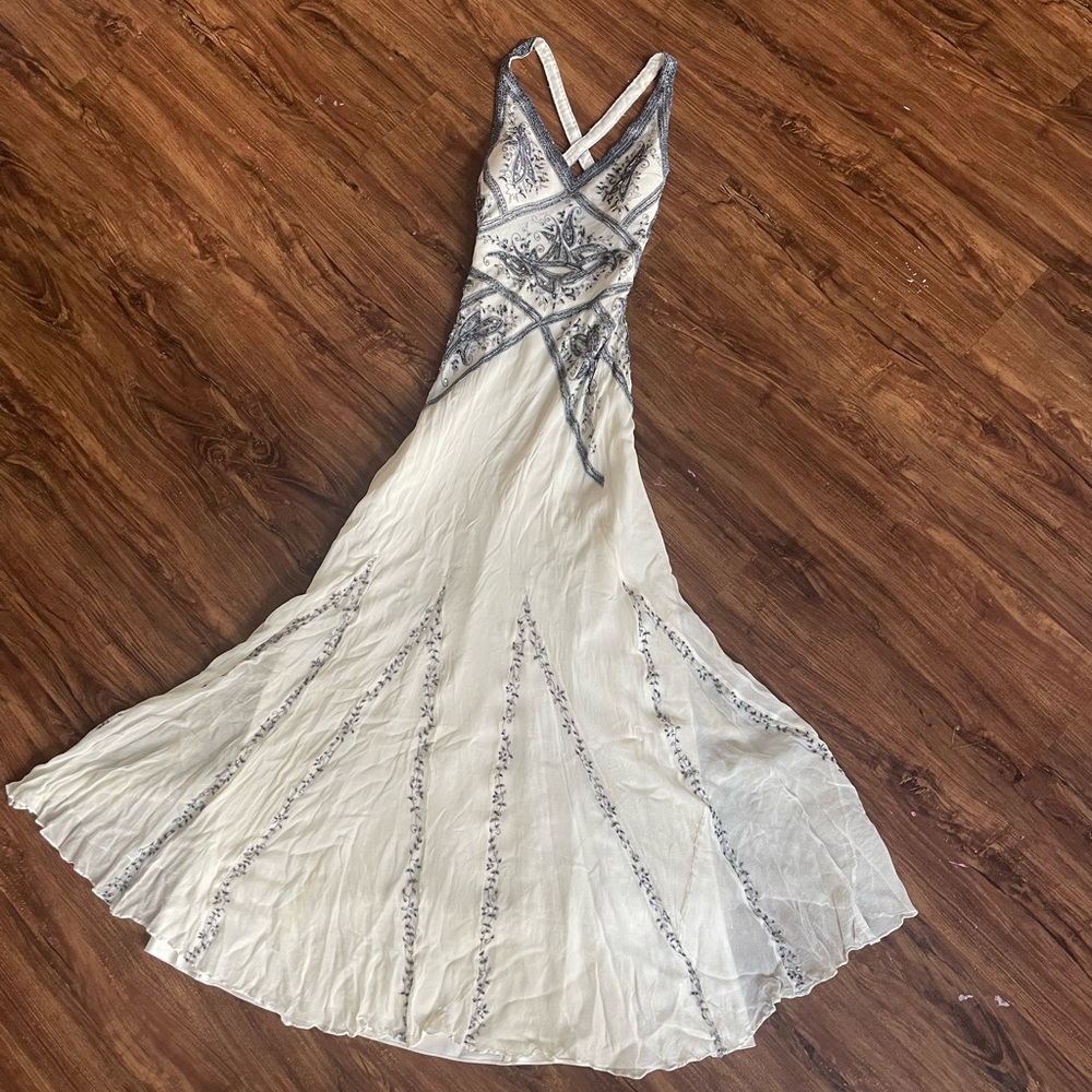 Vintage Beaded Silk Dress